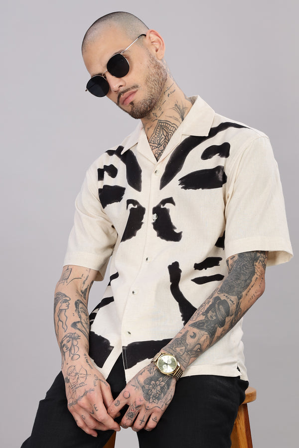 ORGANIC LINEN CUBAN SHIRTS HALF SLEEVE