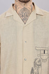 BLENDED LINEN CUBAN SHIRTS HALF SLEEVE