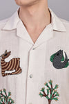 BLENDED LINEN CUBAN SHIRTS HALF SLEEVE